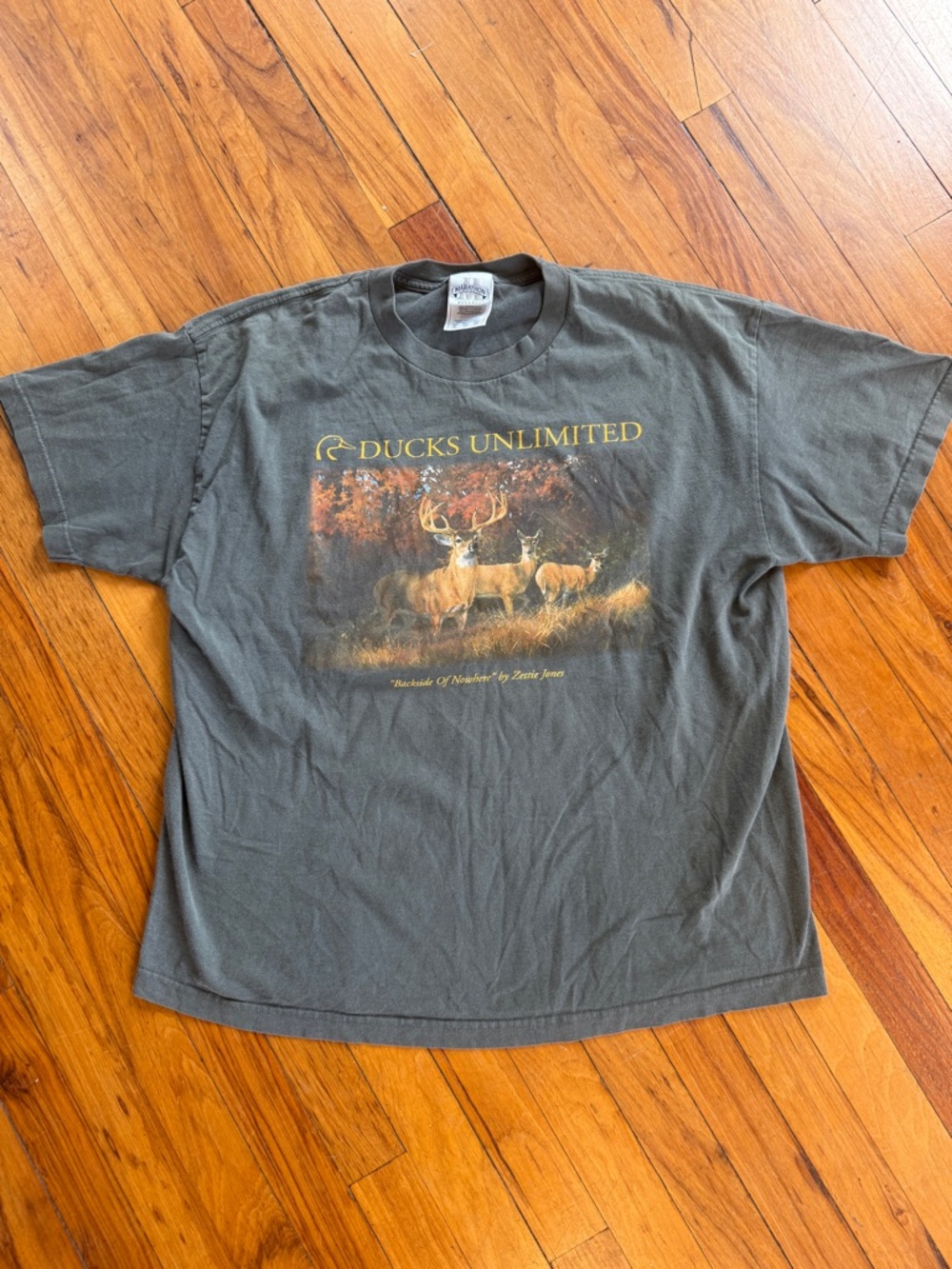 Vintage Ducks Unlimited Graphic T-Shirt -Deer Scene